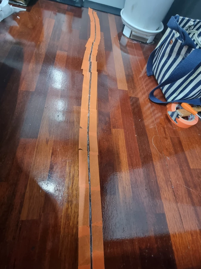 나무계단삐걱거림수리 챌판 재시공 현장